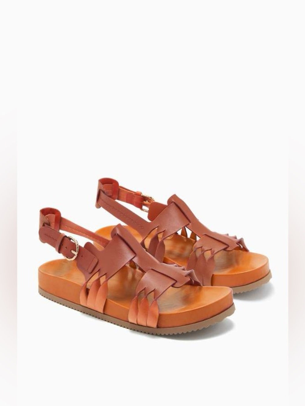 Ulla Johnson Alma twisted Leather calfskin Woven Slingback Sandals, NWT, sz 41